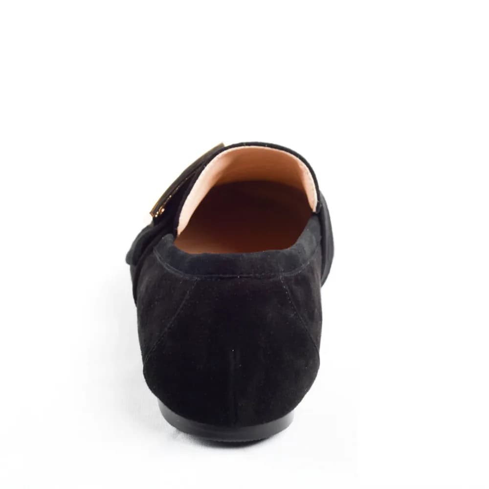 Jackie Women's Loafers - Buckle Accent - Suede