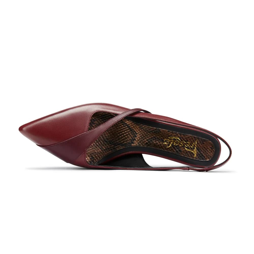 Gladys Womenâs Heel - Closed Toe - 2.75" Gold Breast Heel - Slingback