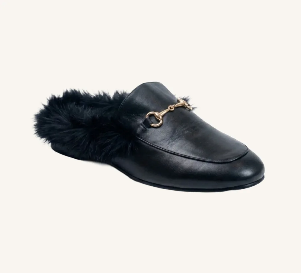 Hillary Soft Leather Mules Camel Brown Padded Insole