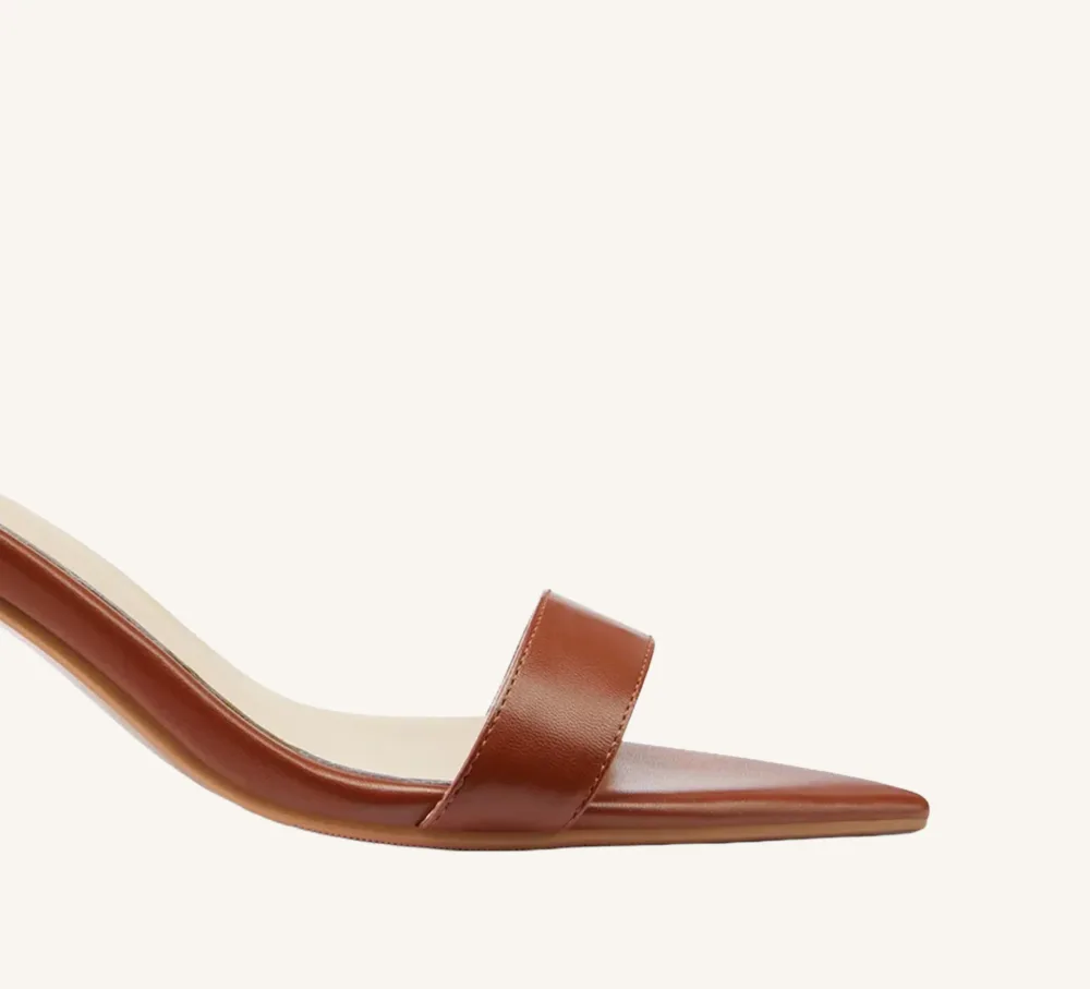 Claudine Vegan Strappy Sandal 3" Block Heel Standard and Wide