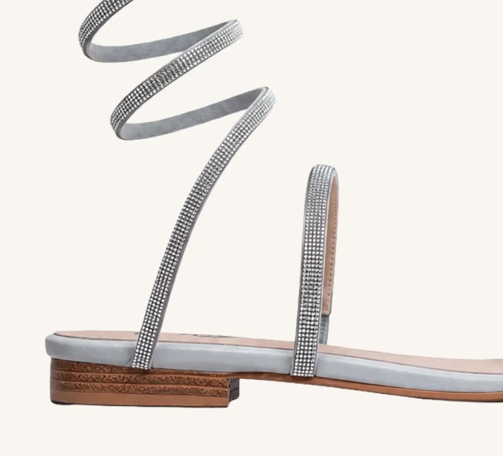 Julian Vegan Slip-On Dress Sandal Standard Fit Silver and Gold