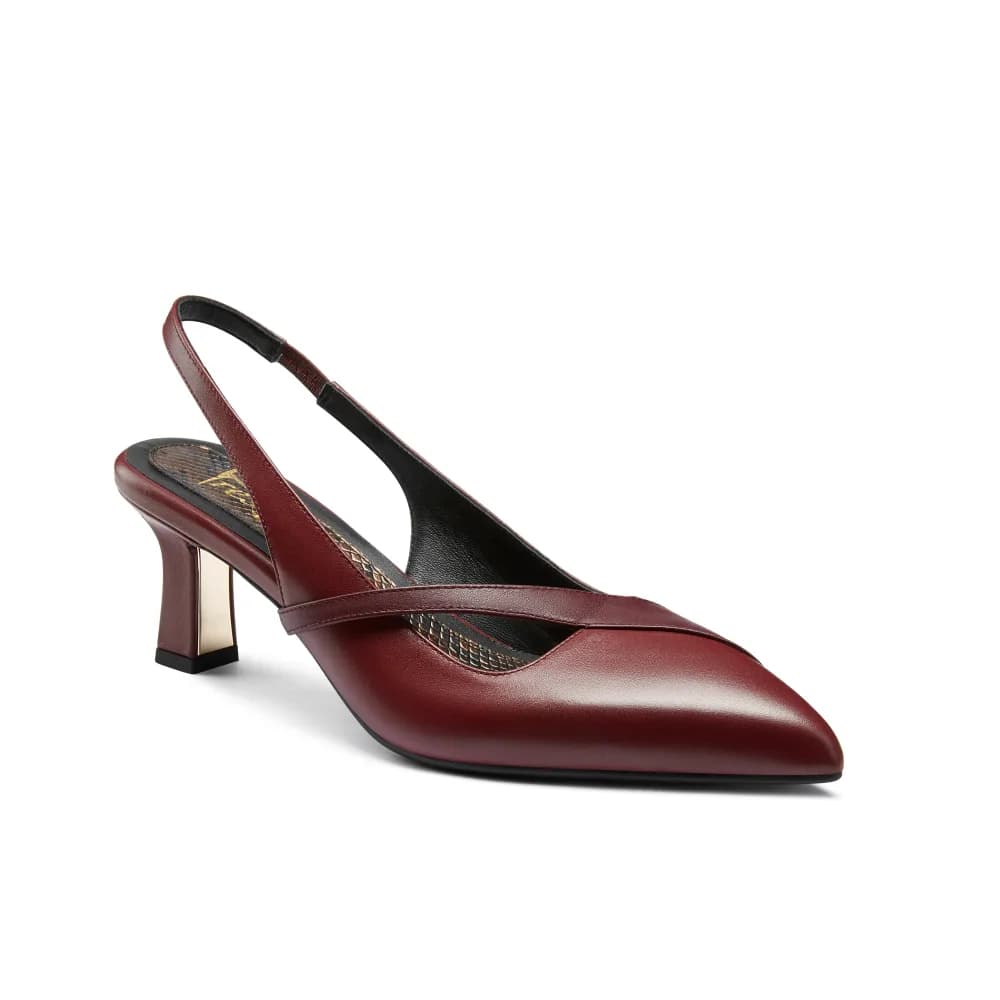 Gladys Women’s Heel - Closed Toe - 2.75" Gold Breast Heel - Slingback