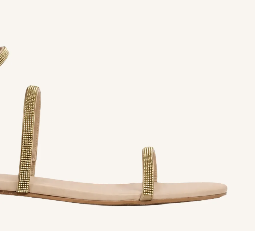 Julian Vegan Slip-On Dress Sandal Standard Fit Silver and Gold