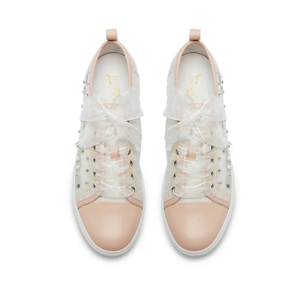 Hopey Womenâs Bridal Sneaker - Rhinestone - Lace