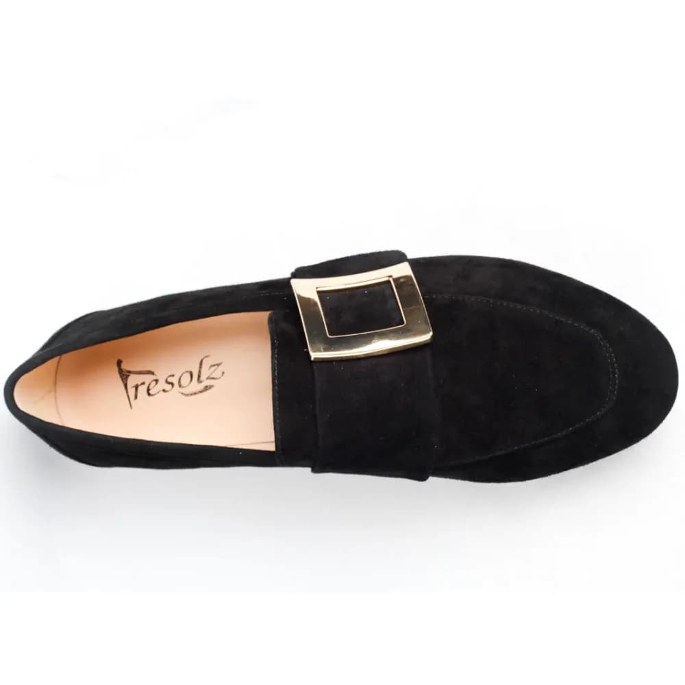 Jackie Women's Loafers - Buckle Accent - Suede