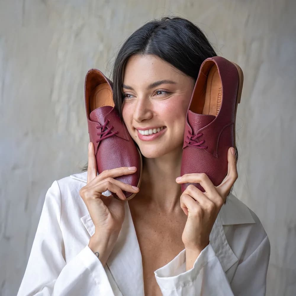 Burgundy Vintage Oxfords
