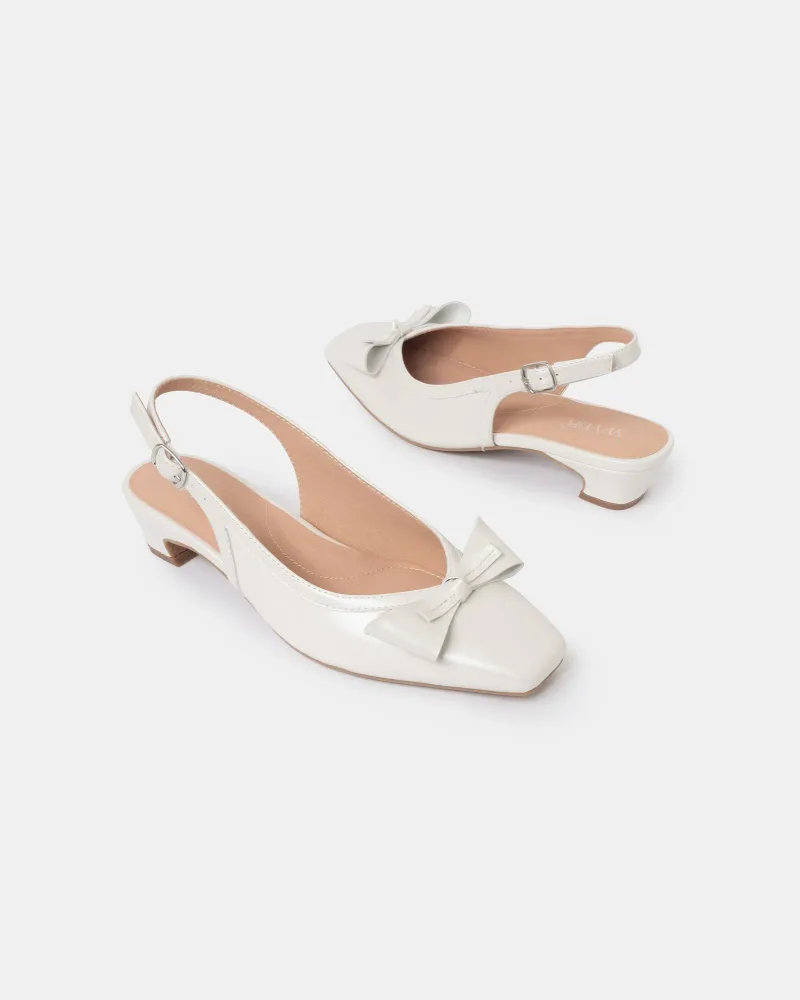 Ivy Bow Bridal Heels
