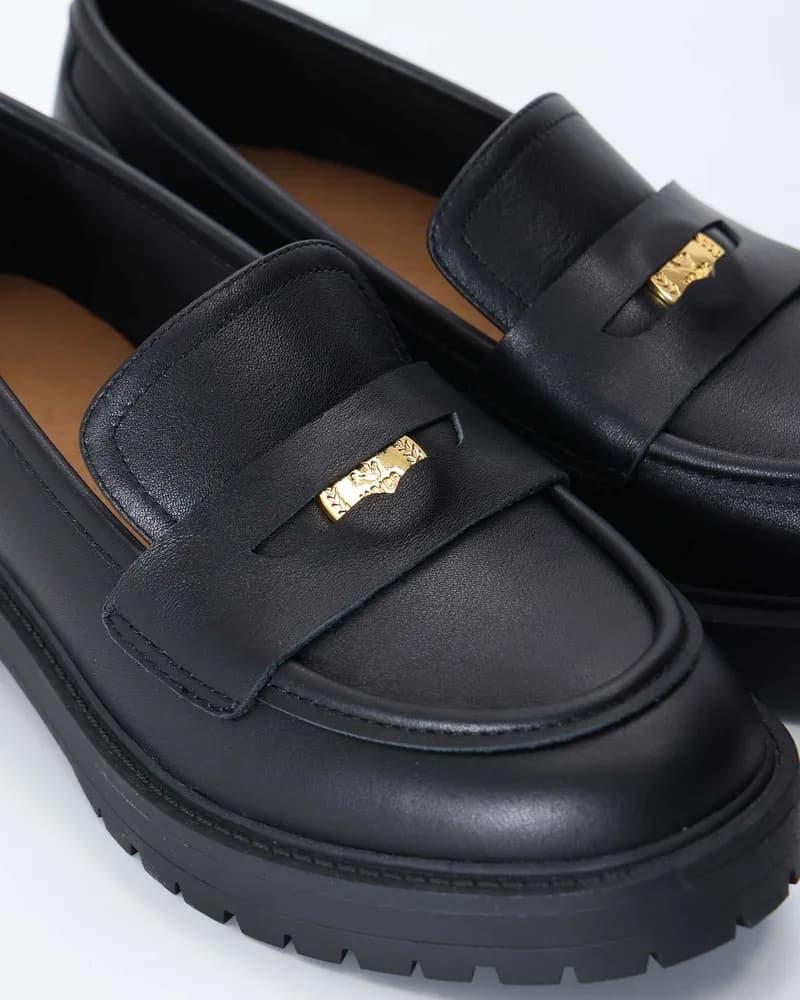 Sam Lucky Penny Leather Loafers