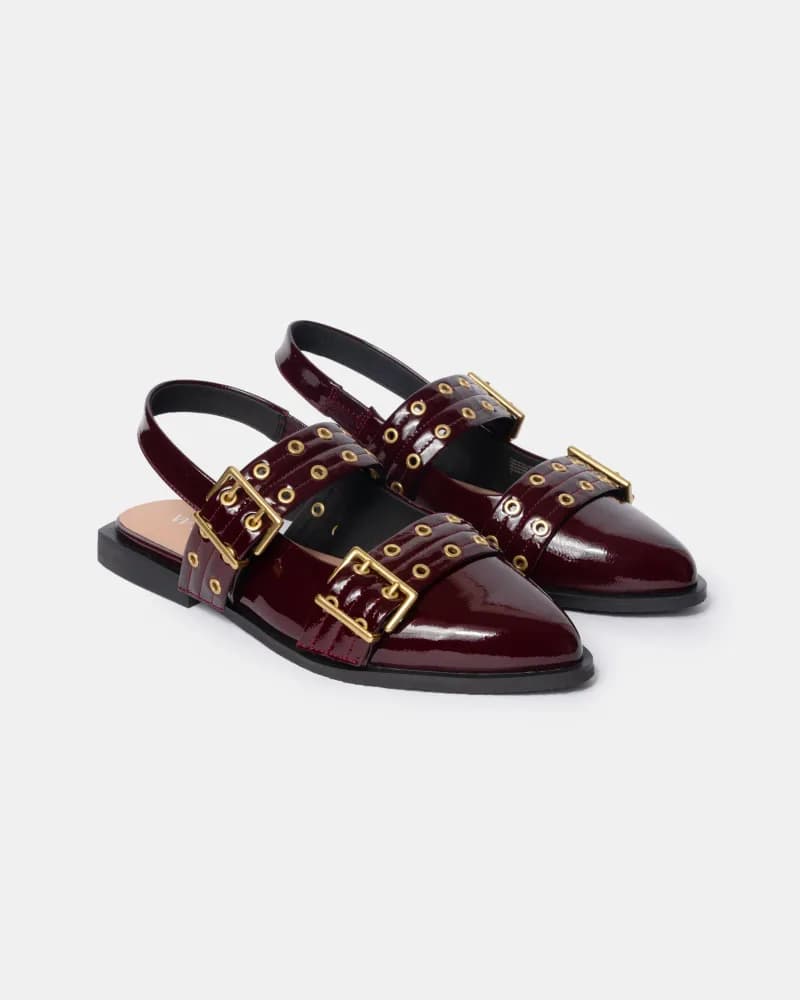 Blondie Pointy Toe Flat Slingback Mary Jane