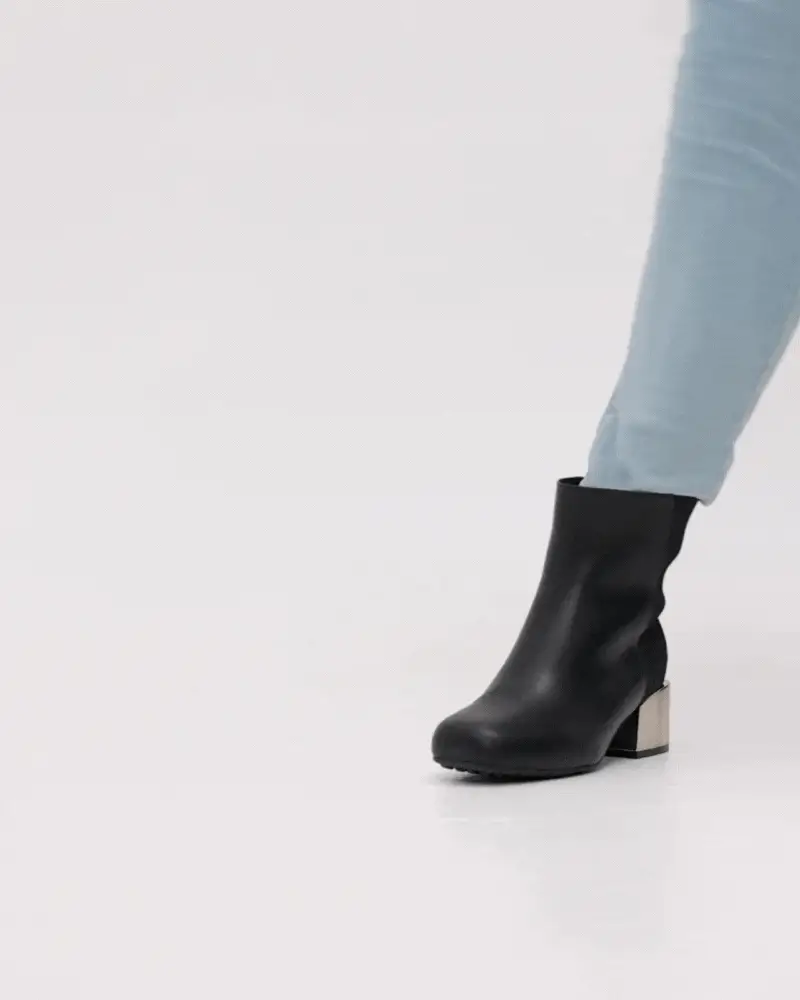 Jackie Half Stretch Silver Heel Bootie