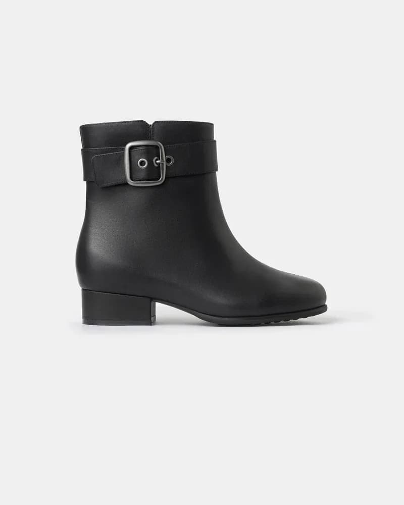 Zoe Mid Heel Buckle Bootie