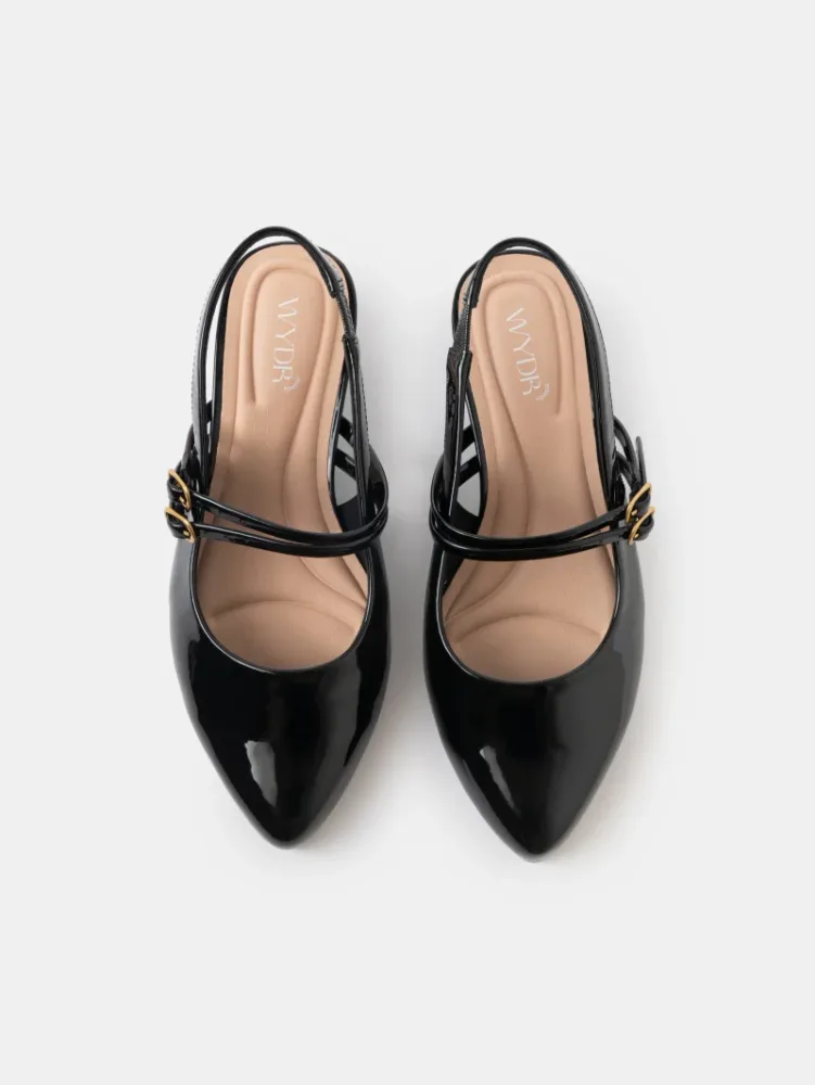 Aria Double Strap Pointy Toe Mary Jane