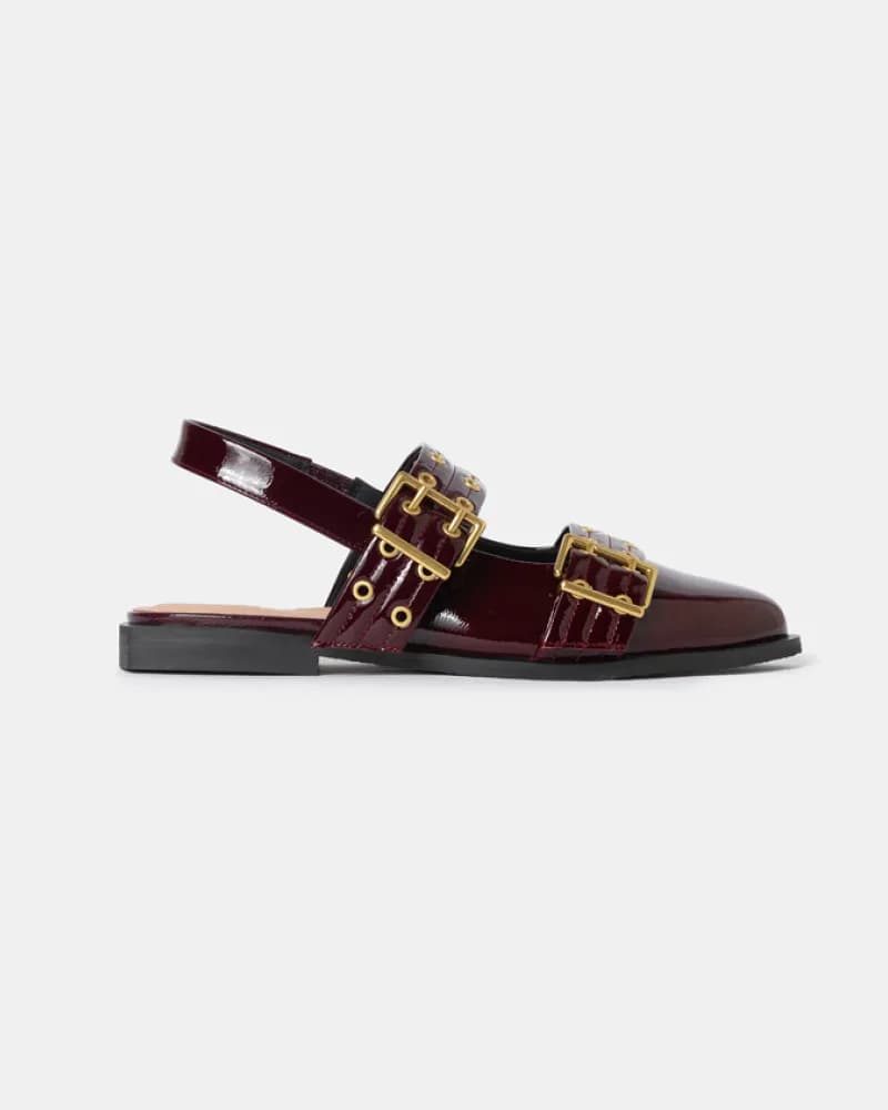 Blondie Pointy Toe Flat Slingback Mary Jane