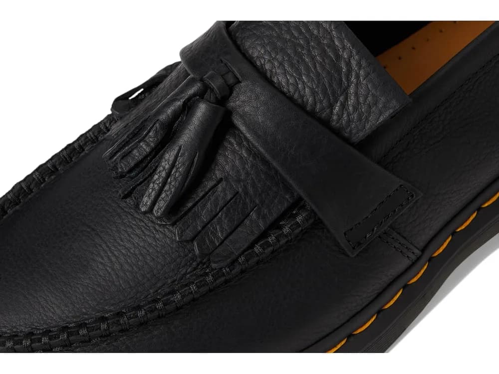 Adrian Yellow Stitch Leather Loafers